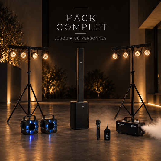 Pack Complet - Location son & lumières jusqu'à 80 personnes